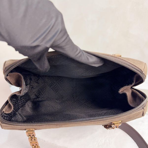 Bally 麂皮金色鏈條肩背包 
