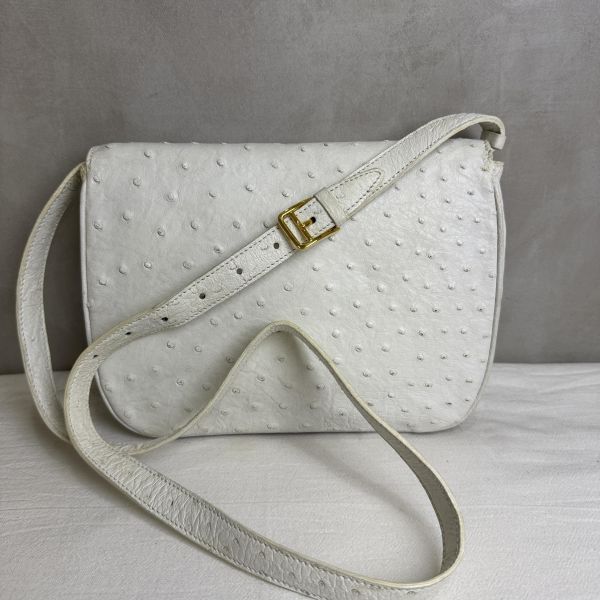 celine 鴕鳥皮古董單肩包 