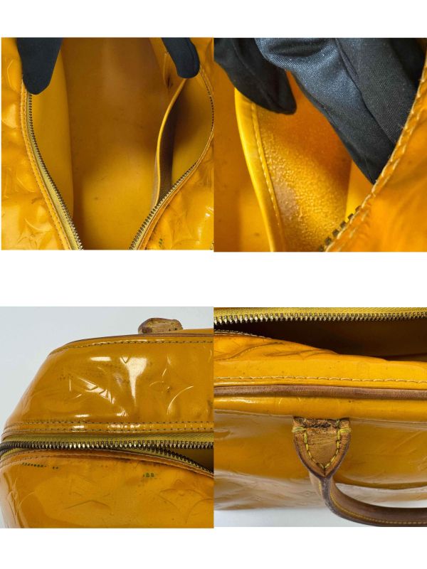 Louis Vuitton路易威登 芥末黃漆皮系列 手提包 