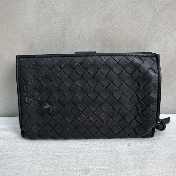 Bottega Veneta 經典小羊皮手工編織扣式皮夾 
