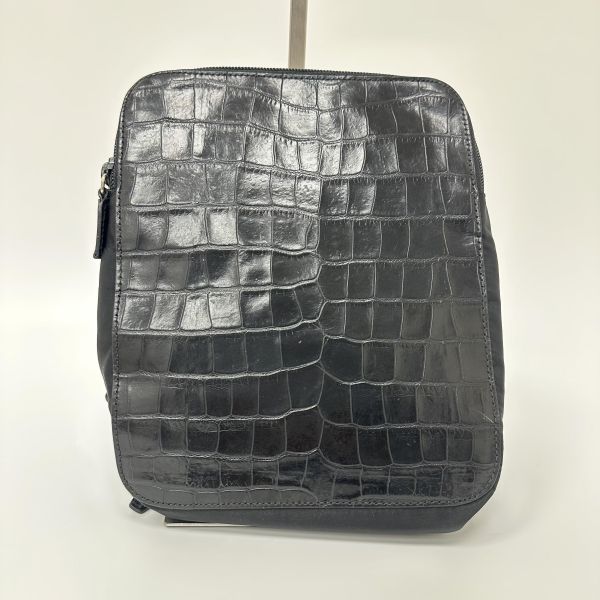 Prada 普拉達 鱷魚紋壓花後背包 