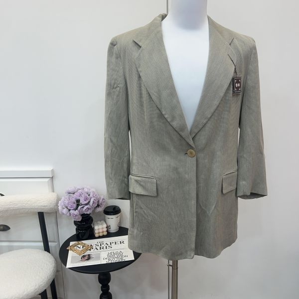 GIORGIO ARMANI灰色格紋西裝外套 