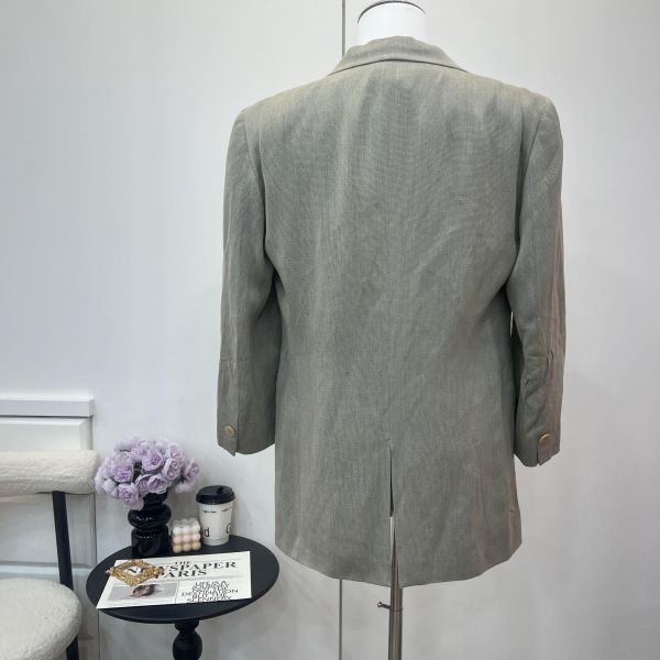 GIORGIO ARMANI灰色格紋西裝外套 