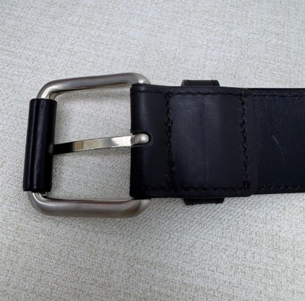 Bottega Venetia 深咖 銀頭編織 皮帶 腰帶 