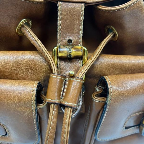 Gucci 竹節雙肩包 