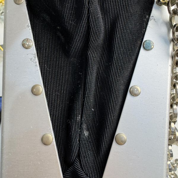 Ferragamo Gancini AU-21 6717 銀色鋁製單肩包 