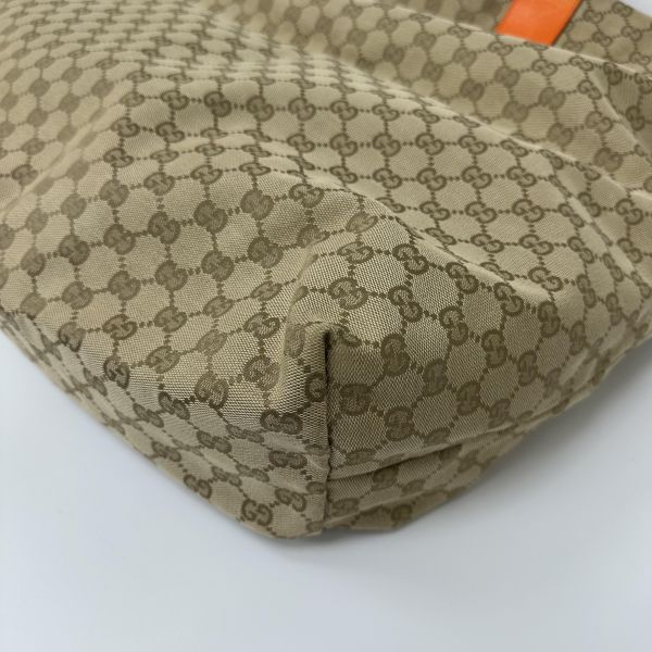 Gucci 古馳 超大購物米色帆布托特包 