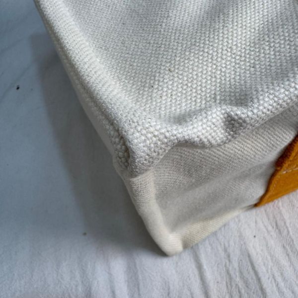 Hermès Herbag Cabas 橘色提把帆布托特包 