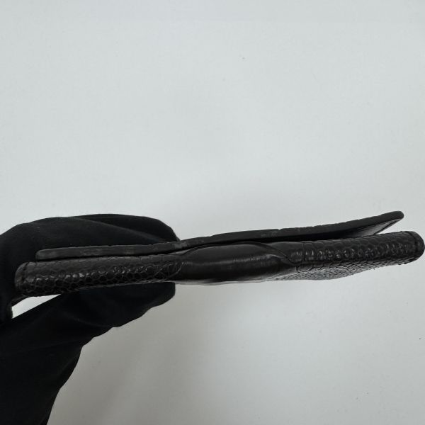 TODS 黑色鱷魚皮卡包 