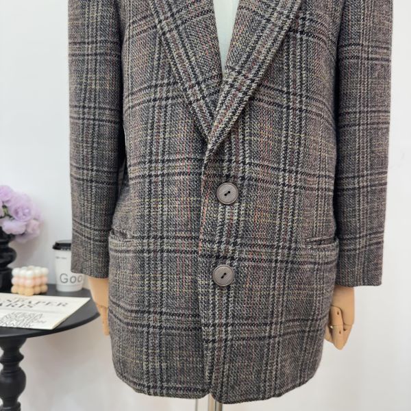 Dior 復古格紋女士西裝外套 