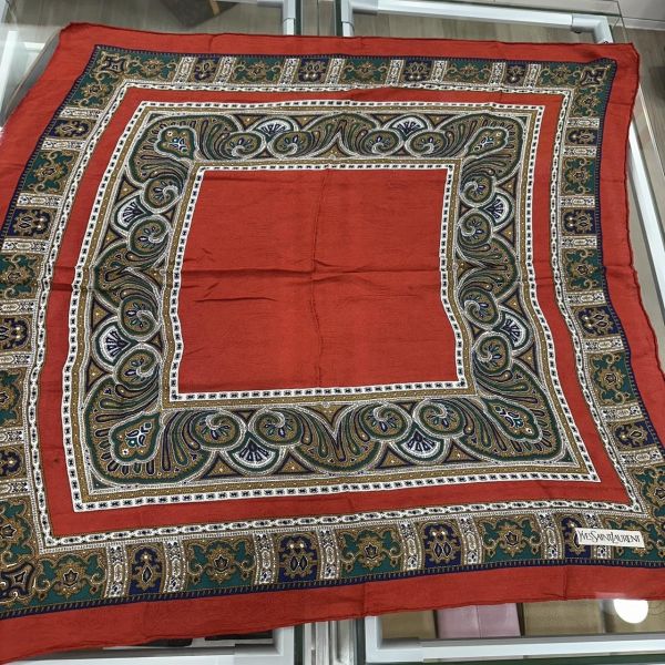 YSL 聖羅蘭 經典復古絲巾 