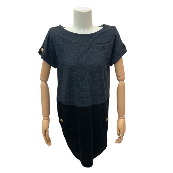 Burberry 巴寶莉 拼接黑灰連身裙 藍標 