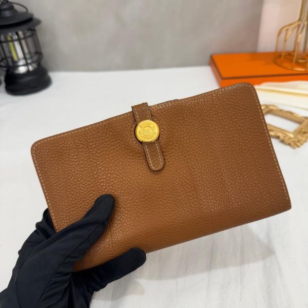 Hermès Dogon long Wallet 手包長銀包 金棕 