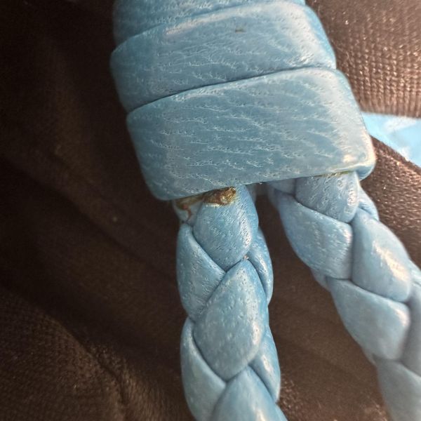 Bottega Veneta 中古藍色小編織多功能手機包 