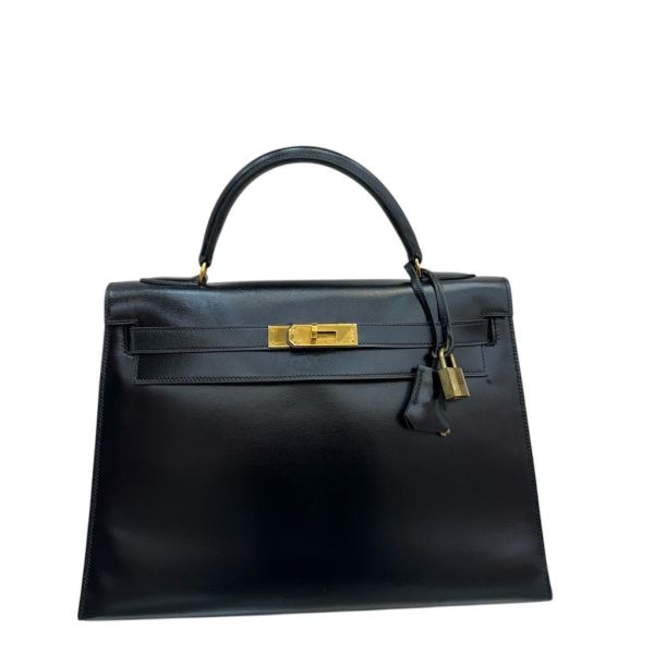 Hermès Kelly 32 黑色金扣 