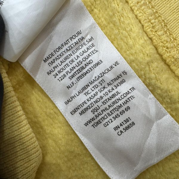 Polo Ralph Lauren鵝黃色衛衣 