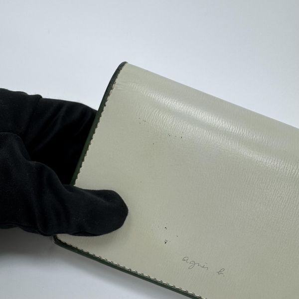 Agnes b. 淺綠 綠邊短款錢包 