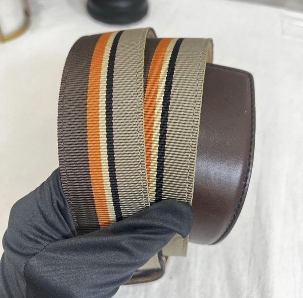 Gucci 經典雙G帆布皮革皮帶 