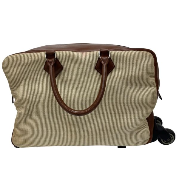 Hermès 棕色拼接旅行箱包 