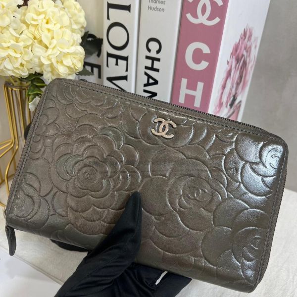 CHANEL 山茶花系列 長夾卡夾 