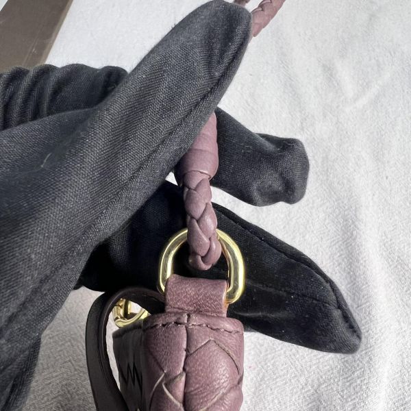 Bottega Veneta 紫色編織小羊皮手機包 
