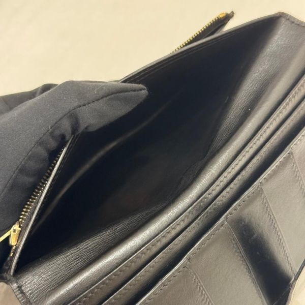 Hermès 黑色牛皮長夾 