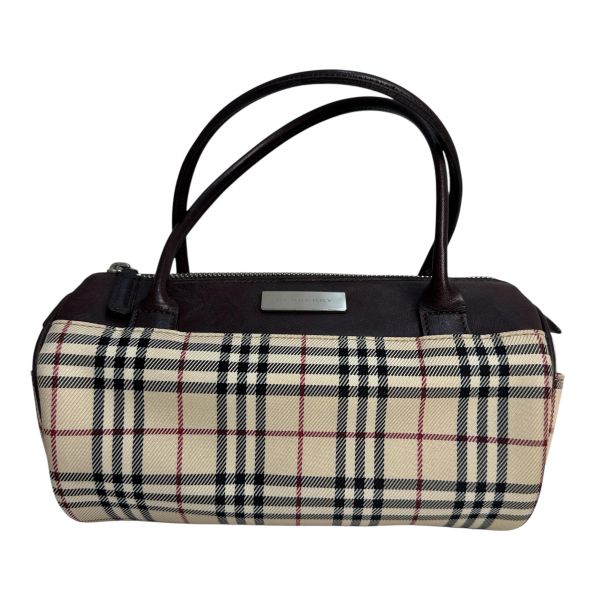 Burberry 經典格紋圓筒包 