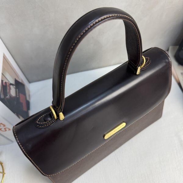 Burberry 復古拼接皮革手提包* 