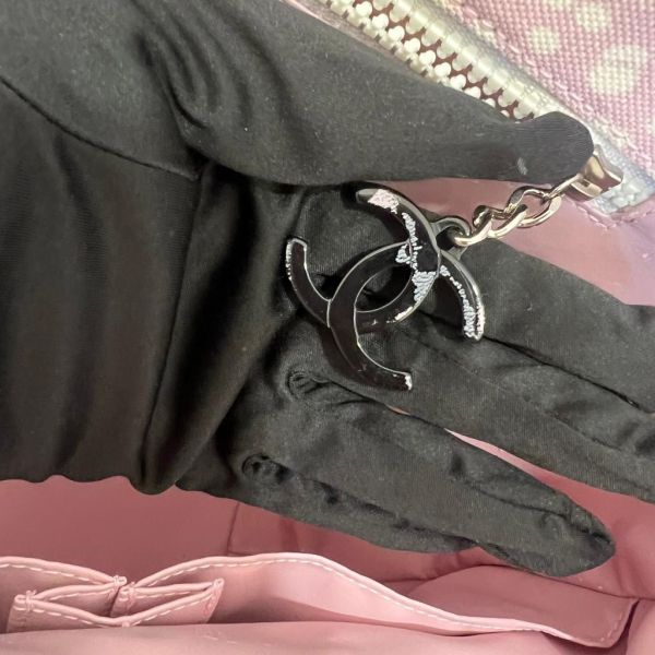 Chanel 粉色帆布托特包 