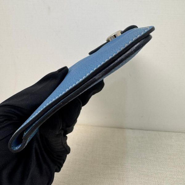 Hermès Béarn Wallet 藍色長夾 