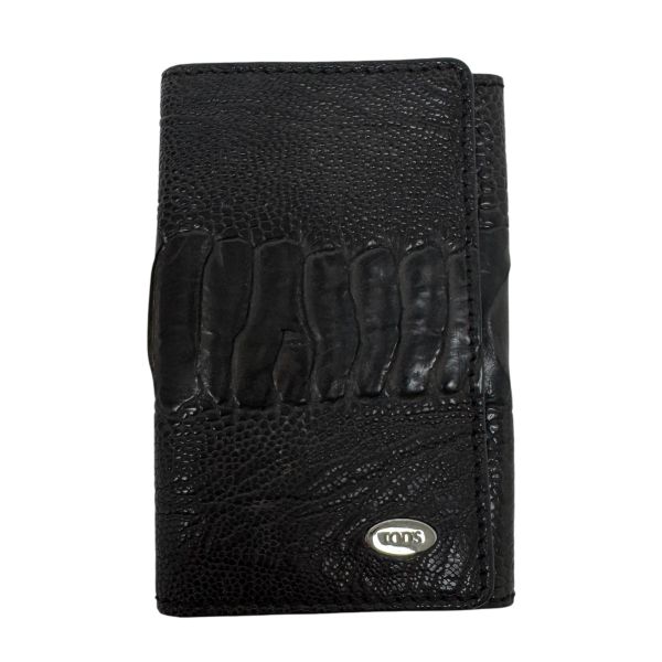TODS 黑色鱷魚皮卡包 