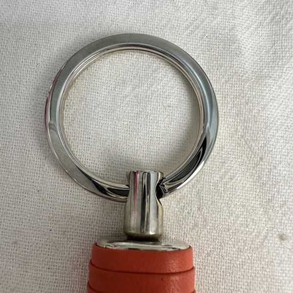 BV 中古橘色小編織鑰匙圈吊飾 