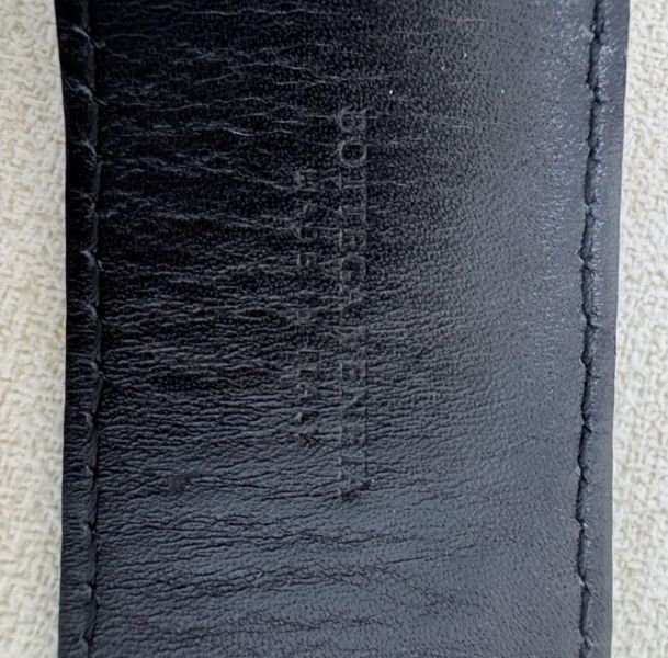 Bottega Veneta 銀頭 藍編織 皮帶 腰帶 