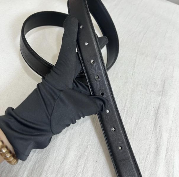 YSL 五角星月桂葉環繞 皮帶 