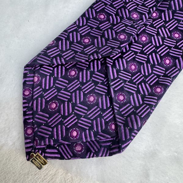 DAKS 紫色 多圖 領帶（中古） 