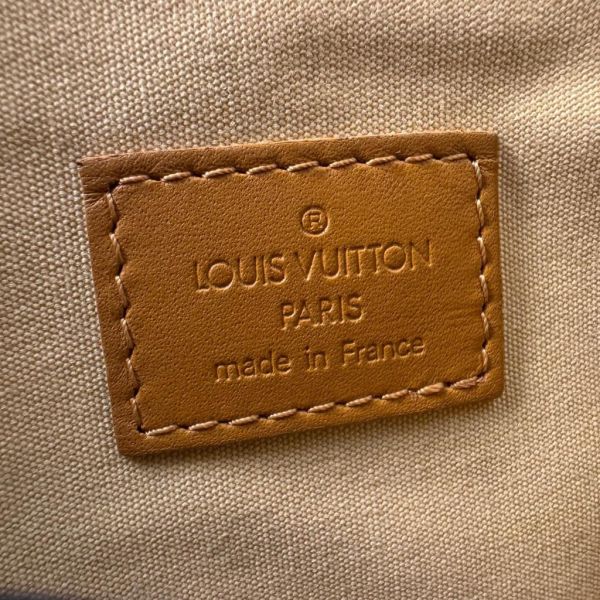 Louis Vuitton 黃色丹寧拼焦糖皮革斜背包 