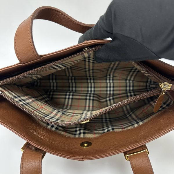 Burberry 巴寶莉 復古皮革托特包 