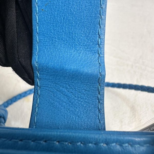 Bottega Veneta 中古藍色小編織多功能手機包 