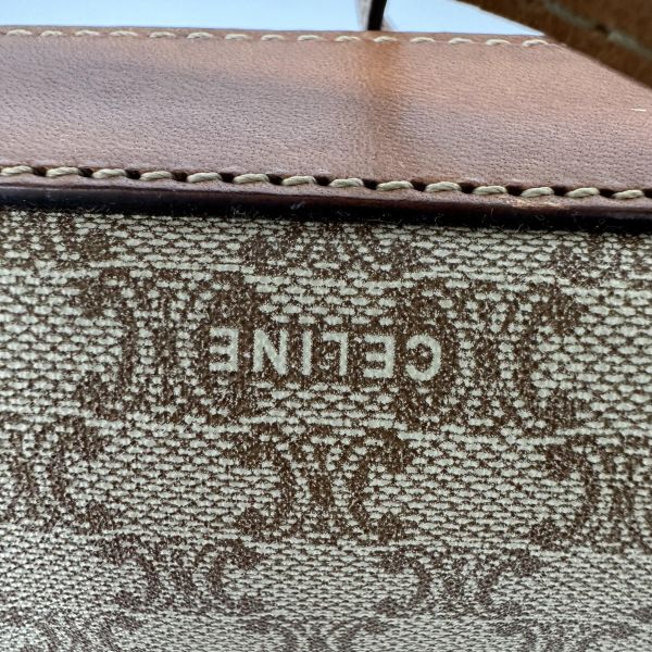 Celine 賽琳 老花帆布郵差包 