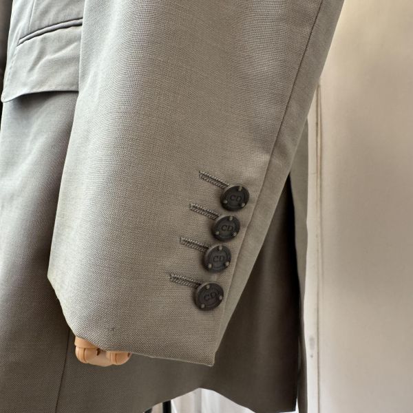 Dior 灰色雙排扣西裝外套 