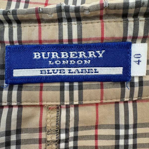 Burberry 七分袖格紋襯衫 