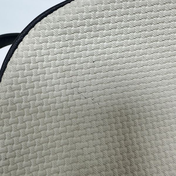 YSL Vintage 中古白色編織皮革信封斜背包包 