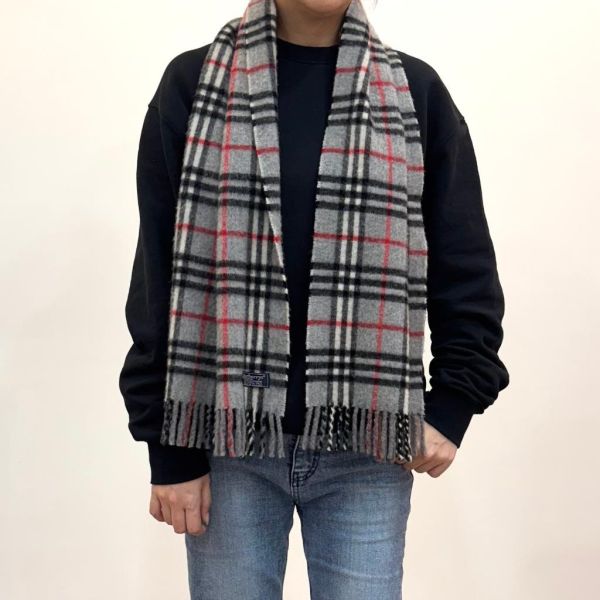 Burberry 經典格紋羊毛圍巾 