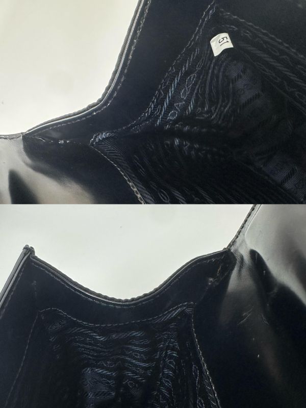 PRADA 黑色皮革手提包 