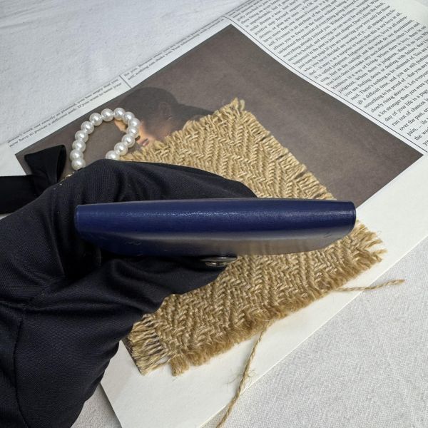 Hermès 迷你藍零錢包 