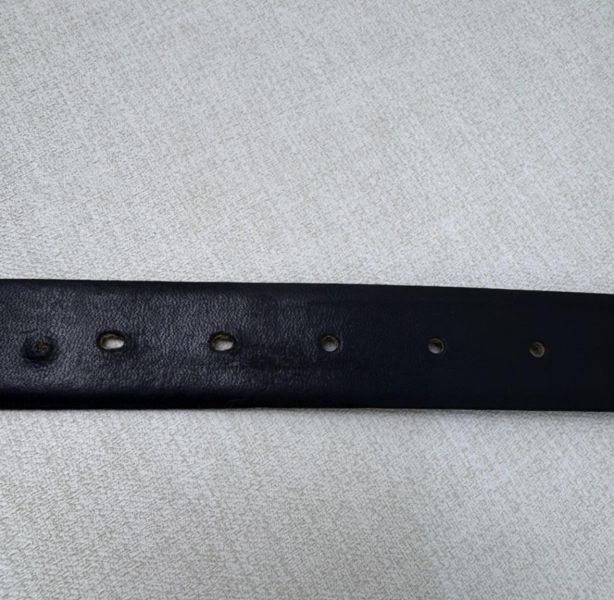 DIOR 金x黑頭 黑皮革 皮帶 腰帶 