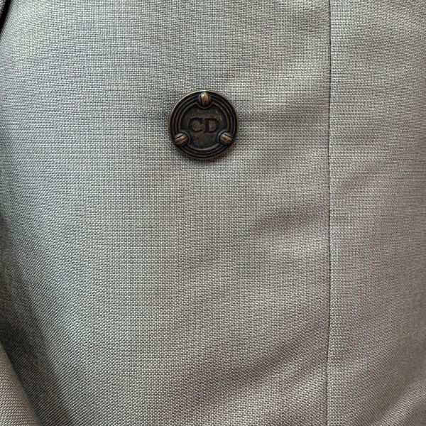 Dior 灰色雙排扣西裝外套 