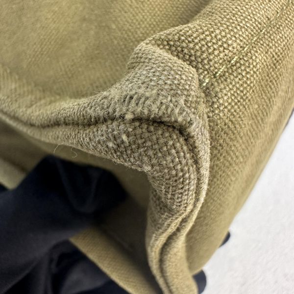 Hermès 中古綠色小號帆布手袋 