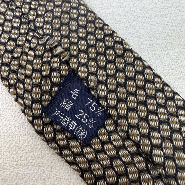 Burberry 棕紅 網格小刺繡 領帶 領結 （中古） 