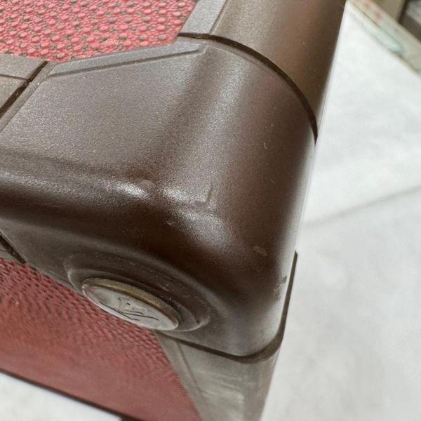 Louis Vuitton 硬箱 紅皮革旅行箱 